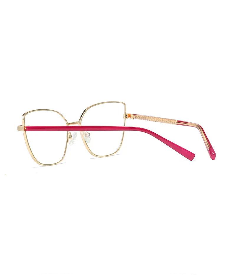 Hdcrafter Women's Full Rim Cat Eye Titanium Frame Eyeglasses 3002