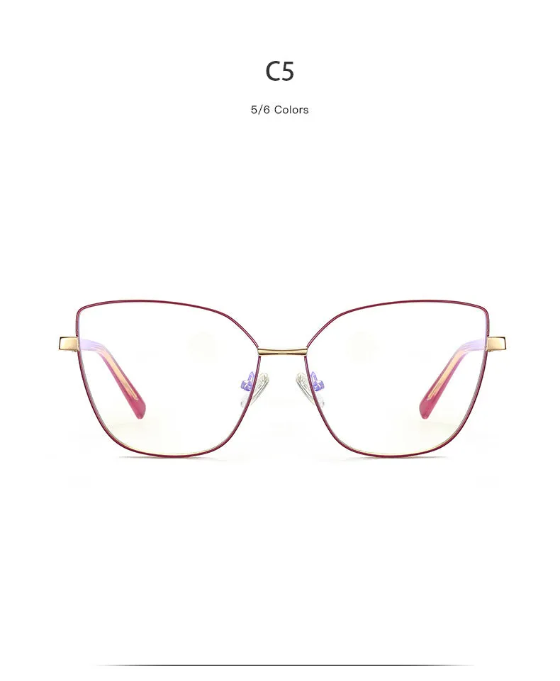 Hdcrafter Women's Full Rim Cat Eye Titanium Frame Eyeglasses 3002
