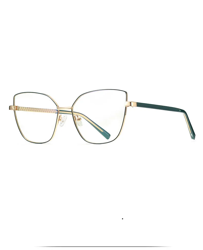 Hdcrafter Women's Full Rim Cat Eye Titanium Frame Eyeglasses 3002