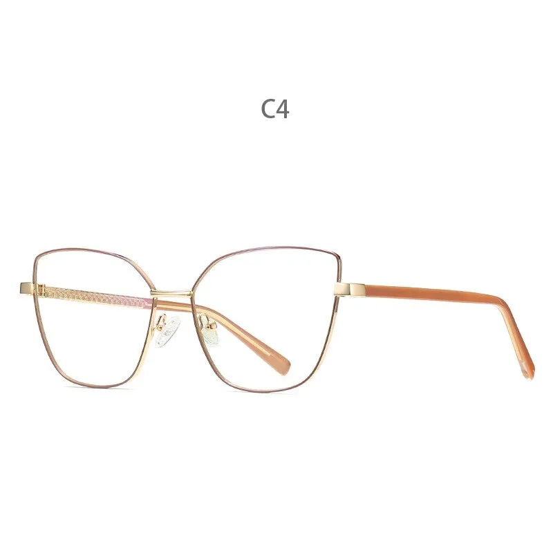 Hdcrafter Women's Full Rim Cat Eye Titanium Frame Eyeglasses 3002