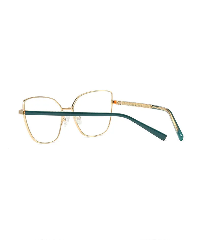 Hdcrafter Women's Full Rim Cat Eye Titanium Frame Eyeglasses 3002