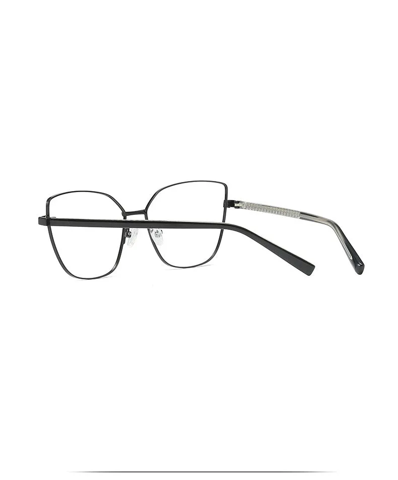 Hdcrafter Women's Full Rim Cat Eye Titanium Frame Eyeglasses 3002
