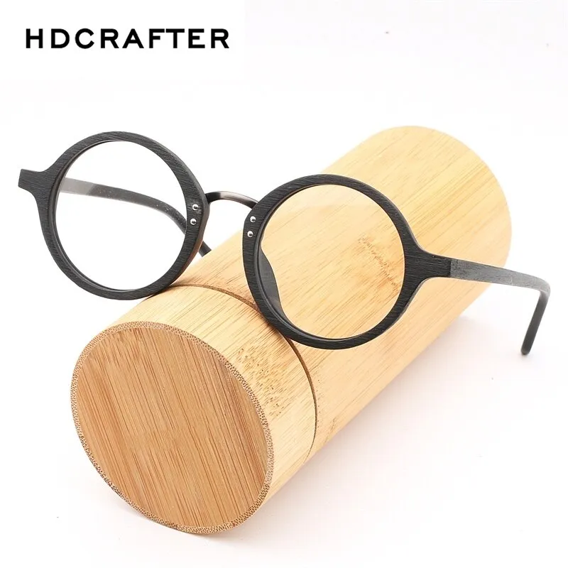 Hdcrafter Women's Full Rim Round Acetate Eyeglasses Lhb028