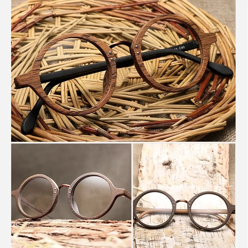 Hdcrafter Women's Full Rim Round Acetate Eyeglasses Lhb028