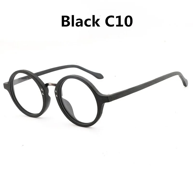 Hdcrafter Women's Full Rim Round Acetate Eyeglasses Lhb028