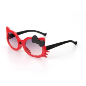 Hello Kitty Portable Sunglasses Cute Anime for kids - red and black