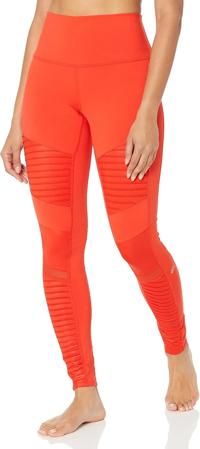 High-Waist Moto Legging - Gravel/Gravel Glossy