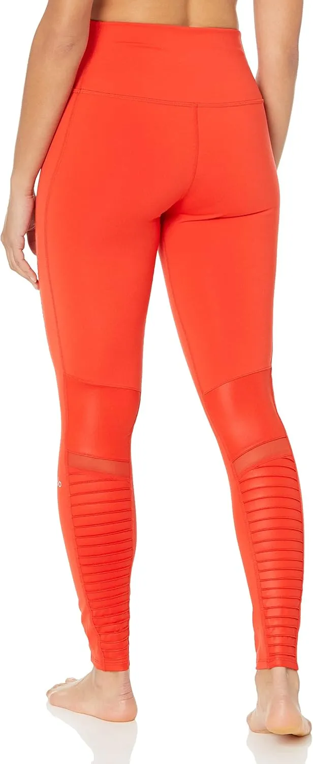 High-Waist Moto Legging - Gravel/Gravel Glossy