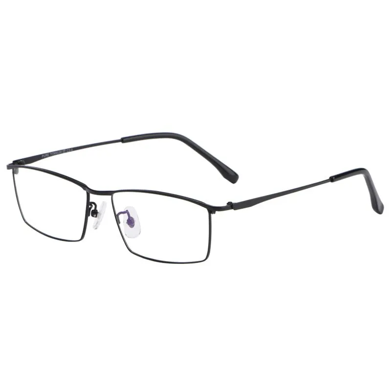 Hotochki Men's Full Rim Rectangle Titanium Alloy Frame Eyeglasses J85517