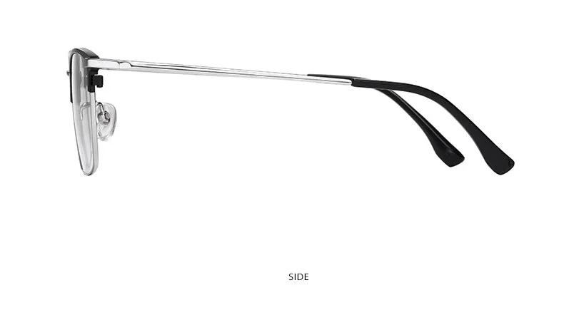 Hotochki Men's Full Rim Square Titanium Frame Eyeglasses Yj2037