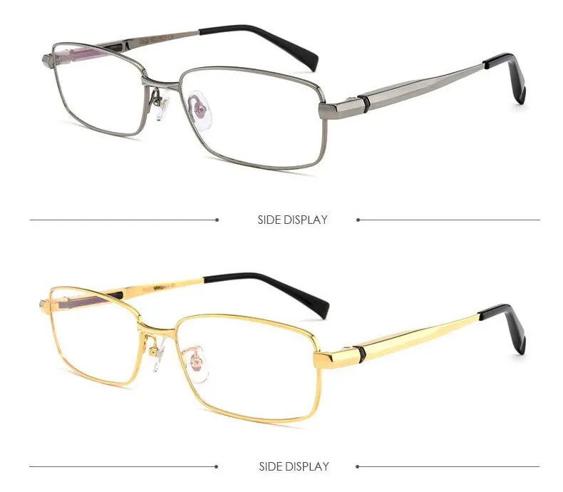 Hotochki Men's Full/Semi Rim Titanium Frame Progressive Reading Glasses 81133