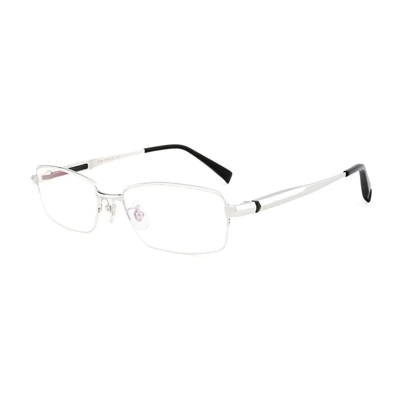 Hotochki Men's Full/Semi Rim Titanium Frame Progressive Reading Glasses 81133