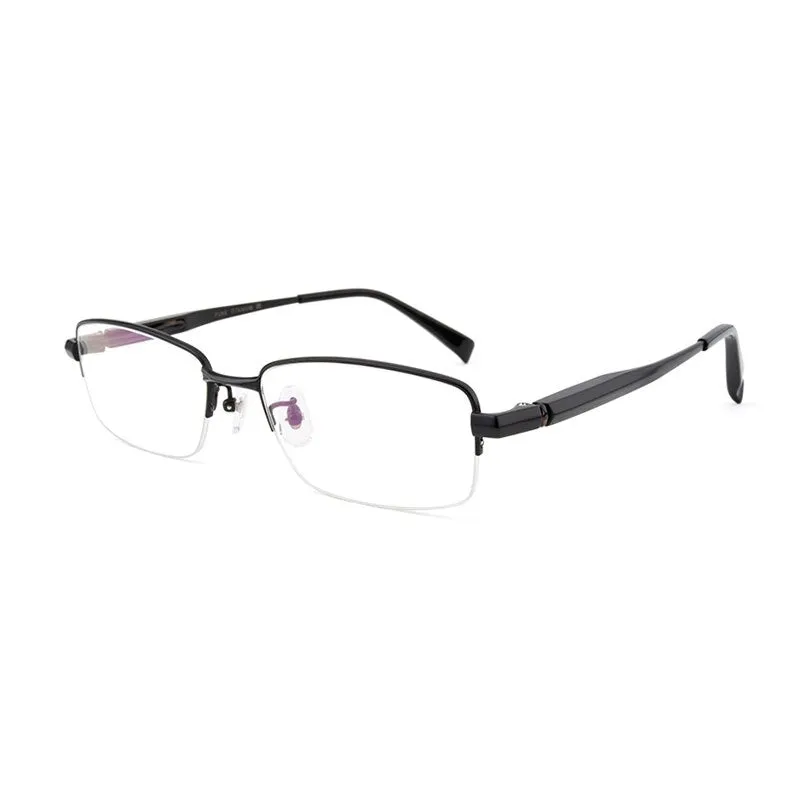 Hotochki Men's Full/Semi Rim Titanium Frame Progressive Reading Glasses 81133
