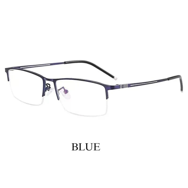Hotochki Men's Semi Rim Square Alloy Eyeglasses P9031