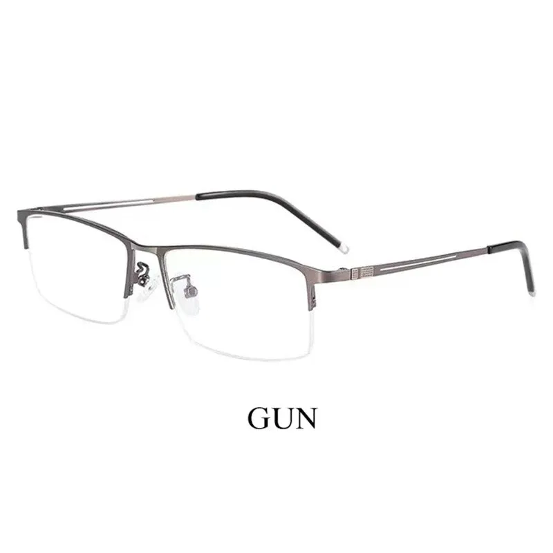 Hotochki Men's Semi Rim Square Alloy Eyeglasses P9031