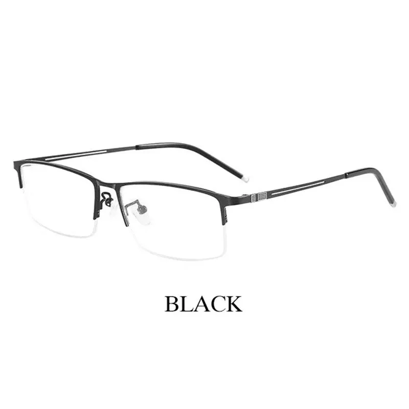 Hotochki Men's Semi Rim Square Alloy Eyeglasses P9031