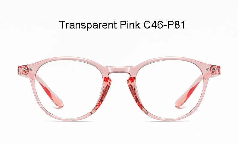 Hotochki Unisex Full Rim Round TR-90 Resin Frame Eyeglasses 2318