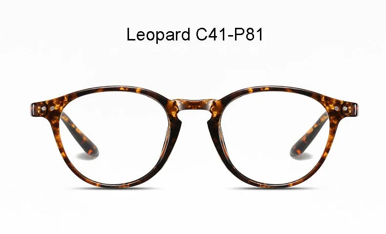 Hotochki Unisex Full Rim Round TR-90 Resin Frame Eyeglasses 2318