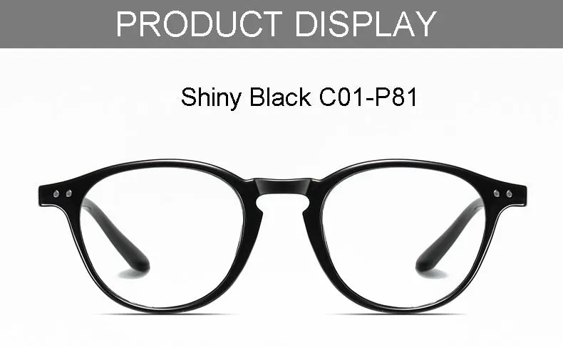 Hotochki Unisex Full Rim Round TR-90 Resin Frame Eyeglasses 2318