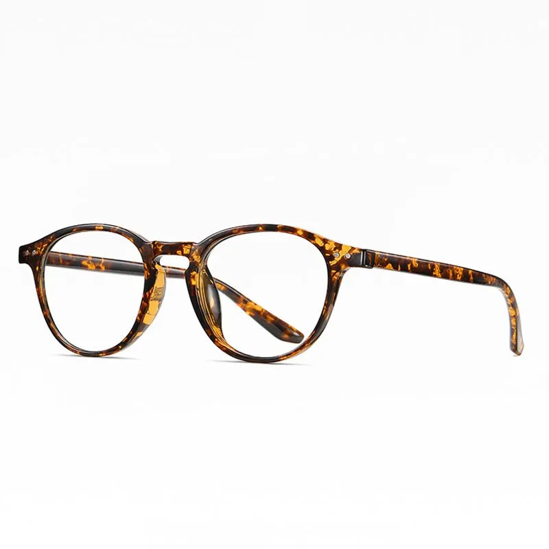 Hotochki Unisex Full Rim Round TR-90 Resin Frame Eyeglasses 2318