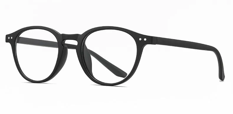 Hotochki Unisex Full Rim Round TR-90 Resin Frame Eyeglasses 2318