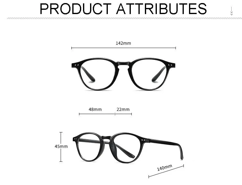 Hotochki Unisex Full Rim Round TR-90 Resin Frame Eyeglasses 2318
