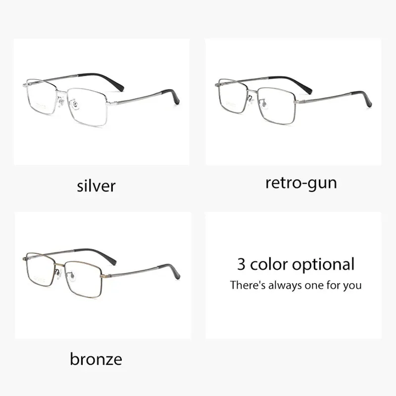 Hotochki Unisex Full Rim Square Titanium Eyeglasses N80012n