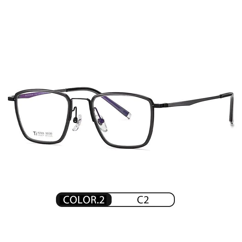 Hotochki Unisex Full Rim Titanium Alloy IP Plated Frame Eyeglasses