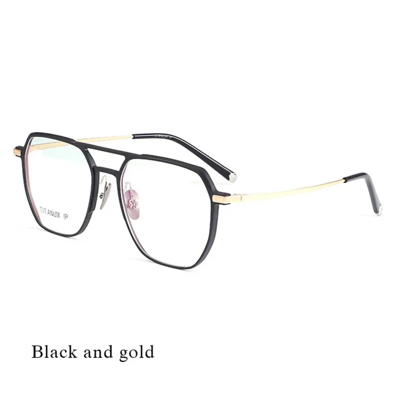 Hotochki Unisex Full Rim Titanium Alloy IP Plated Frame Eyeglasses