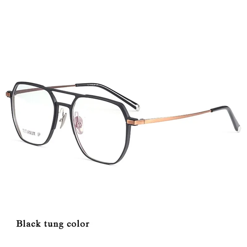 Hotochki Unisex Full Rim Titanium Alloy IP Plated Frame Eyeglasses
