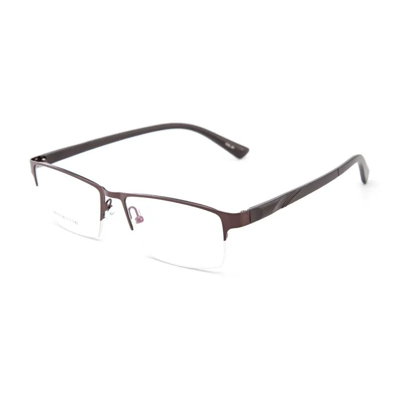 Hotochki Unisex Semi Rim Alloy Frame Eyeglasses 16019