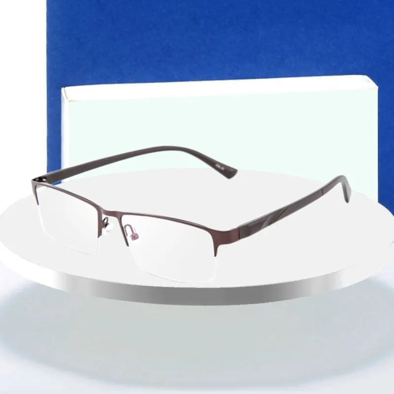 Hotochki Unisex Semi Rim Alloy Frame Eyeglasses 16019