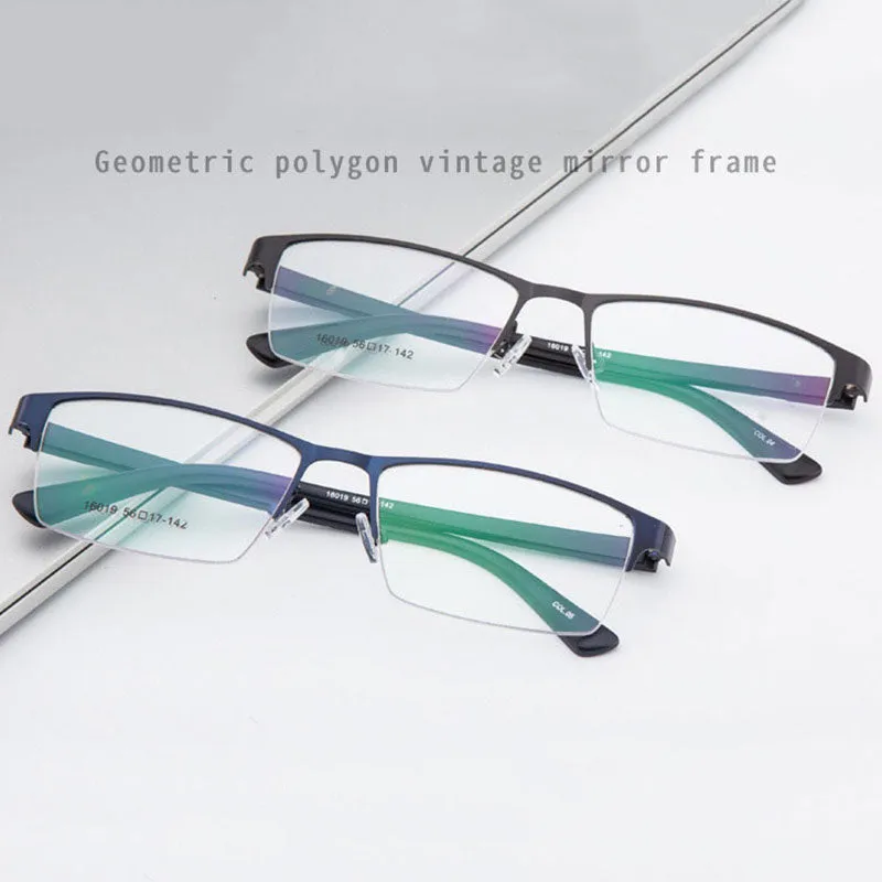 Hotochki Unisex Semi Rim Alloy Frame Eyeglasses 16019