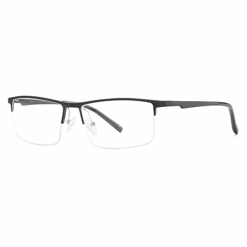 Hotochki Unisex Semi Rim Aluminum Magnesium Alloy Frame Eyeglasses 6331