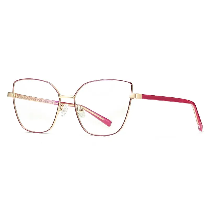 Hotochki Womens Full Rim Cat Eye Alloy Eyeglasses 3002