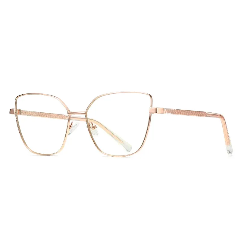 Hotochki Womens Full Rim Cat Eye Alloy Eyeglasses 3002