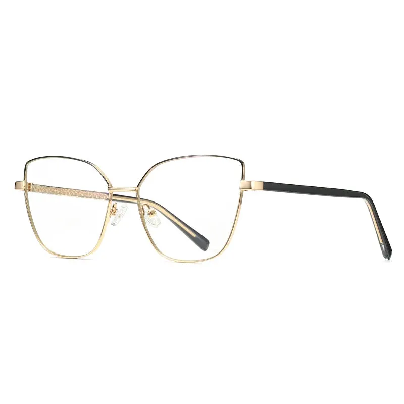 Hotochki Womens Full Rim Cat Eye Alloy Eyeglasses 3002