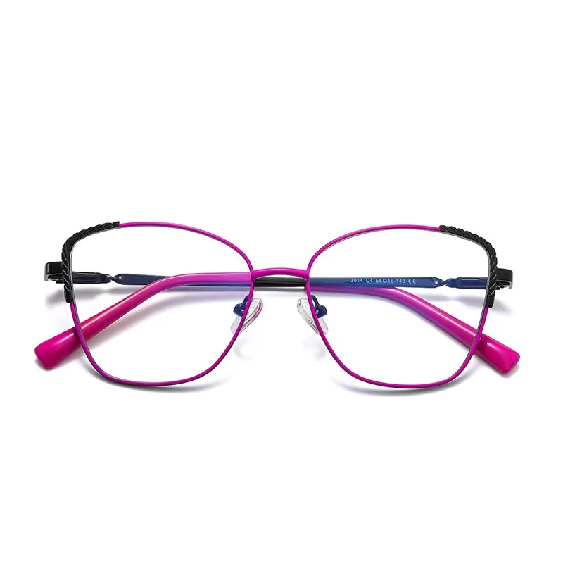 Hotochki Women's Full Rim Polygon Alloy Frame Eyeglasses 3014