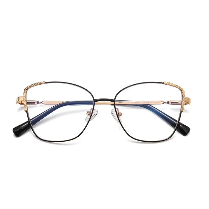 Hotochki Women's Full Rim Polygon Alloy Frame Eyeglasses 3014