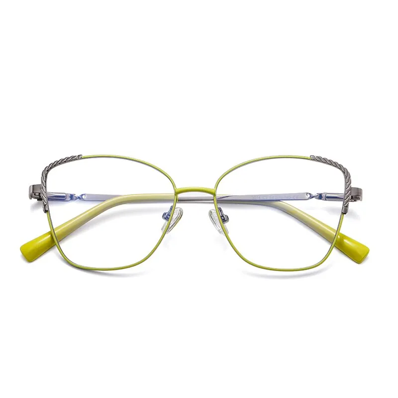 Hotochki Women's Full Rim Polygon Alloy Frame Eyeglasses 3014