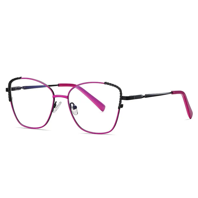 Hotochki Women's Full Rim Polygon Alloy Frame Eyeglasses 3014