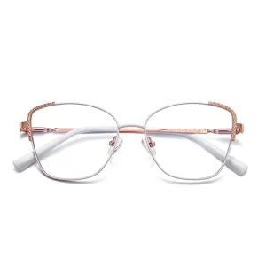 Hotochki Women's Full Rim Polygon Alloy Frame Eyeglasses 3014