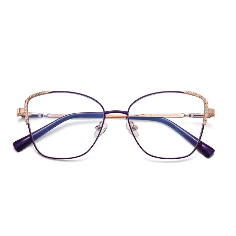 Hotochki Women's Full Rim Polygon Alloy Frame Eyeglasses 3014