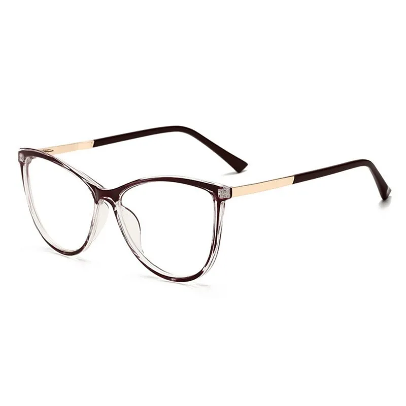 Hotony Unisex Full Rim Cat Eye Alloy Frame Eyeglasses 32002
