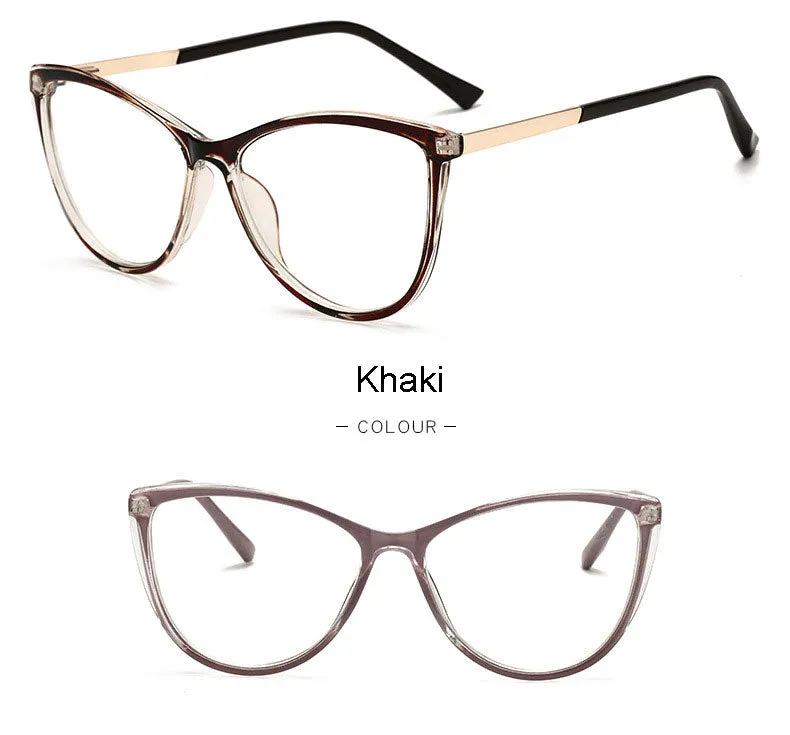 Hotony Unisex Full Rim Cat Eye Alloy Frame Eyeglasses 32002