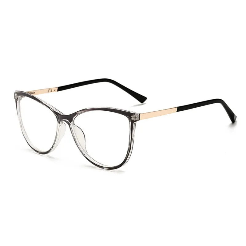 Hotony Unisex Full Rim Cat Eye Alloy Frame Eyeglasses 32002