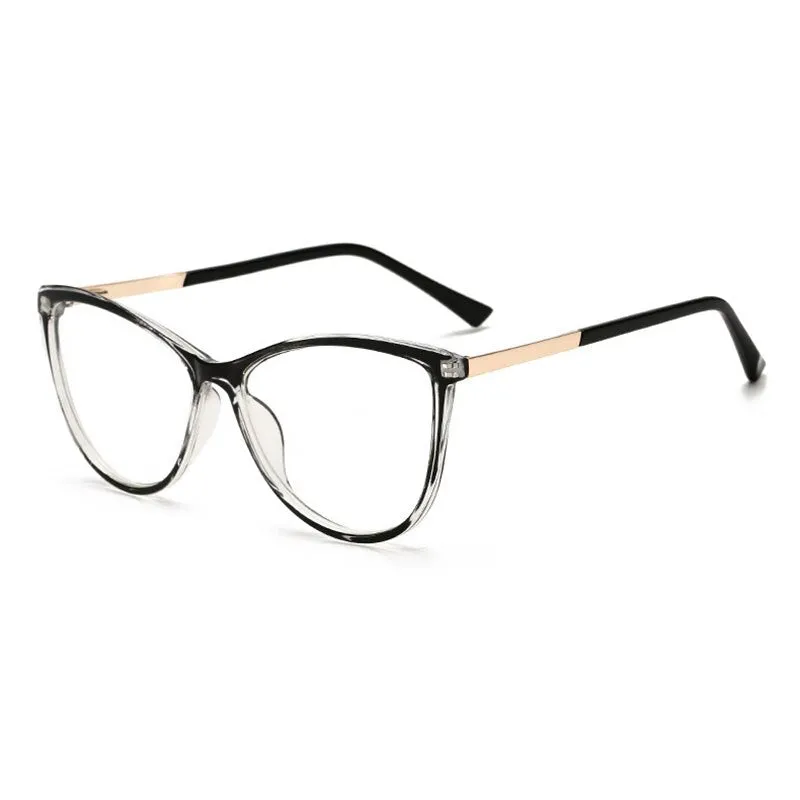 Hotony Unisex Full Rim Cat Eye Alloy Frame Eyeglasses 32002