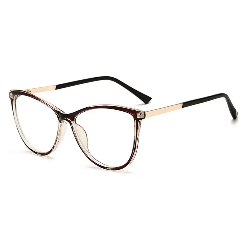 Hotony Unisex Full Rim Cat Eye Alloy Frame Eyeglasses 32002