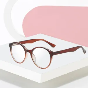 Hotony Unisex Full Rim Round Acetate Alloy Eyeglasses 8823