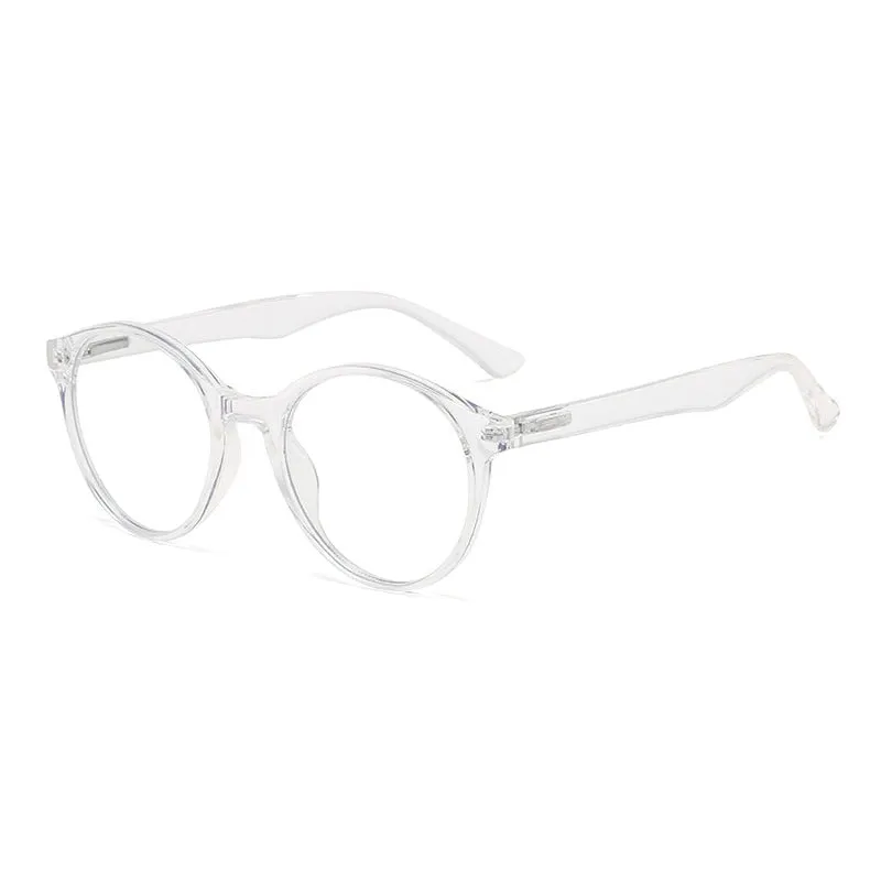 Hotony Unisex Full Rim Round Acetate Alloy Eyeglasses 8823
